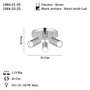 Opviq Candelabro de Metal Cromado con 3 Enchufes GU 10